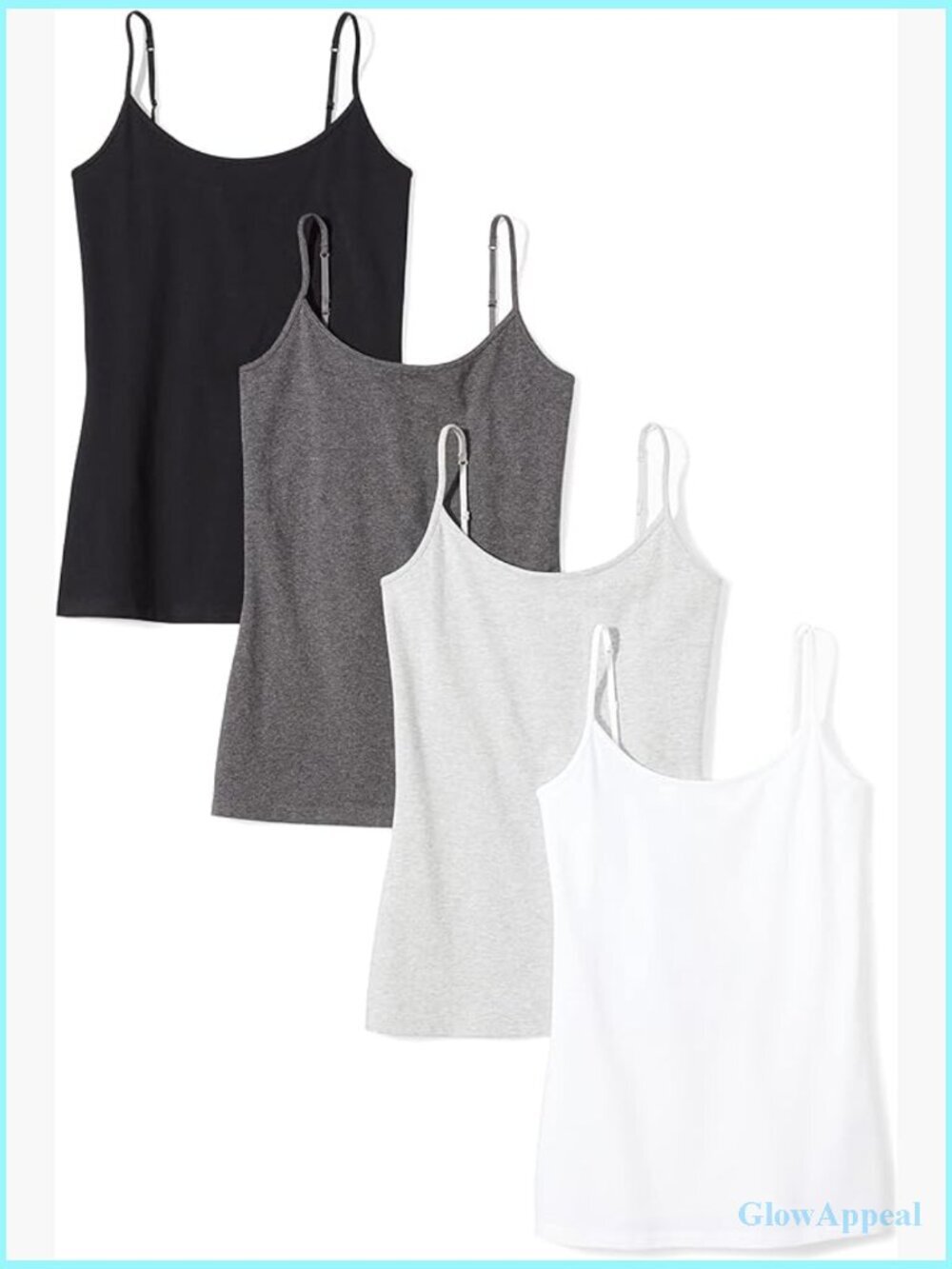 Slim-Fit Camisole Pack of 4 for Layering and Everyday Wear